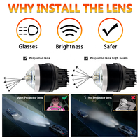 NOUVEAU projecteur laser Bi LED 60W LO 70W HI 5800k pour phare antibrouillard, compatible avec Toyota Camry Corolla Highlander Yaris Auris RAV4 Peugeot