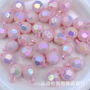 Iridescent Macaron Pendant Beads 16mm Plastic Resin For DIY Jewelry Making Bracelets Pendants Keychains - Product Image 3