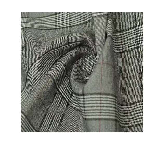 Cổ điển chim kiểm tra đàn hồi Polyester Rayon Spandex dệt Jacquard vải của phụ nữ quần và xà cạp