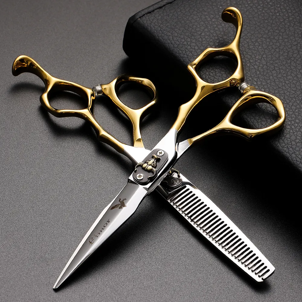 Professional Barber Hair Cut Cutting Scissors Cabeleireiro tijeras para el peluqueros profecional tijeras de barbero peluqueria