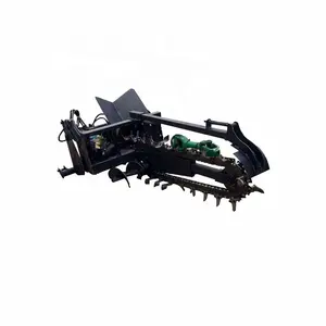 Mobile mini trencher for farmers to use chain trencher machine
