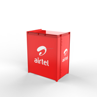 Comptoir promotionnel pliable moulé par injection ABS OEM pour stand de régistation SIM extérieur Airtel Telecom Mobile Money