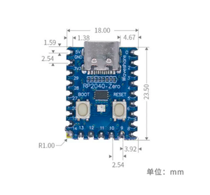 HKST RP2040-Zero Microcontroller Development <b>Board</b> USB Type-C Dual-Core Cortex M0+ Mini MCU Module <b>Pin</b> Header China - Product Image 5