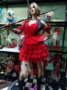 Statue en résine Harley Quinn Robe Rouge Suicide <span class=keywords><strong>Squad</strong></span> <span class=keywords><strong>2</strong></span> Figurine Margot Robbie 1/4 Sculpture Anime de Collection pour Décoration de Salle de Jeu - Product Image 3