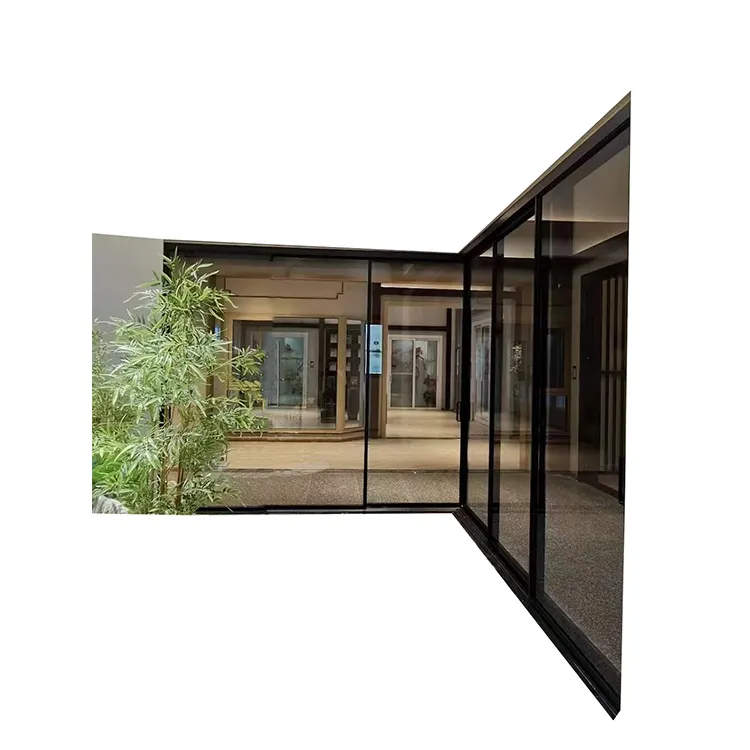 New Design Customized Soundproof Interior Doors Double Glass Aluminum Sliding Door