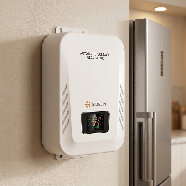 High Precision 100V-260V Digital Voltage Stabilizer with Delay Protection Wall Mounted Relay Type Regulator for Home & Office