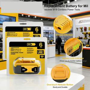 Batería Recargable de 20 V Máx. 6.0 Ah DCB206 DCB205 DCB204 <span class=keywords><strong>DCB203</strong></span>, Batería Potente para Herramientas, Compatible con DEWALT - Product Image 6