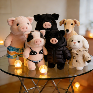 Peluş Üreticisi 30.000 Çeşit Çok Satan Gerçekçi Domuz Şeklinde 8 İnç Peluş Hayvanlar Doldurulmuş Oyuncaklar Anime Süper Yumuşak Peluş Oyuncaklar - Product Image 1