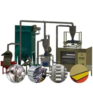 Línea de clasificación municipal Separación de aluminio Maquinaria de residuos electrónicos Secador Reciclaje de plástico Equipo electrostático
