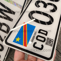 Plaque Minéralogique RDC Nouveau Style avec Surface Réfléchissante et Détail de Sécurité Holographique