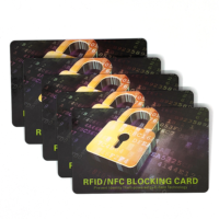 Wholesale Custom RFID Blocking Card CR80 Size PVC Anti Scan Card for Credit Card Protection