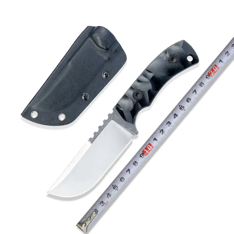 Uzun açık düz bıçak paslanmaz çelik taktik çelik + G10 kolu Saber bıçaklar Survival av bıçağı
