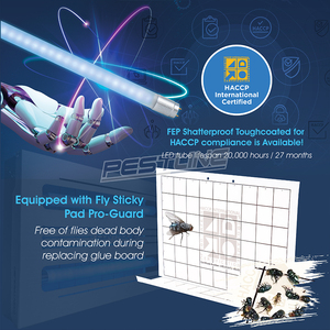 Piège à insectes CONTRO-LED de première qualité (2x6.5w) avec piège à insectes collant UV conforme HACCP - Product Image 5