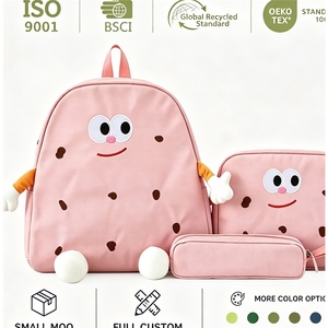 Sac à dos enfant 3-en-1 personnalisable OEM/ODM avec logo, léger, pour l'école, avec trousse et sac bandoulière, motif patate de dessin animé mignon - Product Image 1