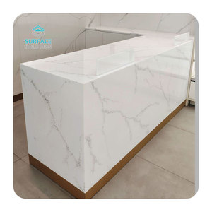 Bán buôn sản xuất 12 mét giá Engineered đá đá nhân tạo Acrylic bề mặt rắn corians tấm cho bàn tiếp tân - Product Image 3