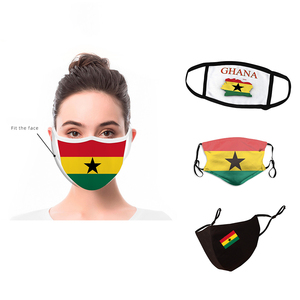 Flagnshow vente en gros vente chaude Ghana produits de fans de football logo personnalisé drapeaux casquette lunettes de soleil masque pour les fans de football de football - Product Image 4