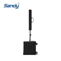 Système de sonorisation professionnel 2+1 avec enceintes colonne actives et subwoofer pour spectacles sur scène et événements DJ