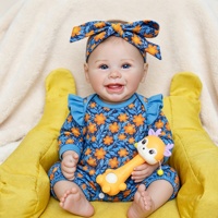 Vêtements pour poupées reborn en gros : Combinaison à imprimé floral, bandeau à nœud, robe, accessoires, cadeaux de bienvenue, en vinyle