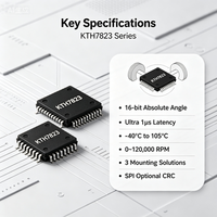 Encodeur d'angle magnétique absolu à simple tour 16 bits CONNTEK KTH7823 IC SPI SSI ABZ PWM 14 bits Réponse 1s Hors axe 3.0-5.5V