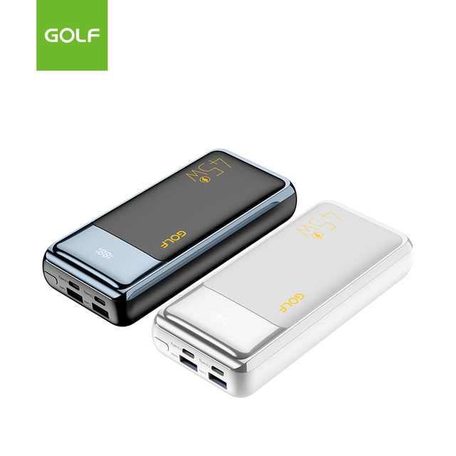 45W High Capacity Power Battery Pack 2 USB Type C Fast Charge Lithium Battery Charger LCD Portable 20000mAh Power Banks