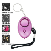 Logo personnalisé 130db sirène d'urgence auto-défense alarmes de sécurité porte-clés alarme personnelle pour les femmes porte-clés de sécurité alarmes