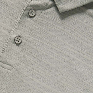 Polo de golf pour homme à manches courtes, coupe ajustée, col personnalisé, uni, pour vêtements secs - Product Image 4