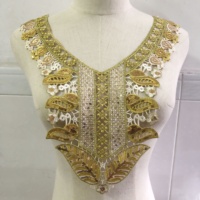 Nouveauté : Appliques de dentelle brodées florales à sequins hydrosolubles pour cols et cols-étalons de robes féminines LT2855A