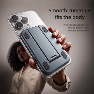 Dual Mode 2 in 1 Aluminum Alloy Foldable Phone Stand Magnetic Tray 0.8cm Ultra Thin Mini <b>Holder</b> for Phone <b>Tablet</b> - Product Image 5