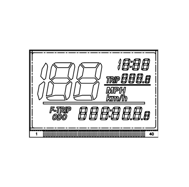 Replacement TFT LCD Display for Yamaha XT660/XT660R 2004-2017 Speedometer Instrument Panel