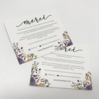 Texte personnalisé merci cadeau fête d'invitation de joyeux anniversaire papier d'impression blanc carte de voeux