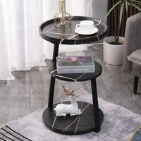 Table basse moderne en métal multi-niveaux pour chambre à coucher, canapé, salon, petit appartement ou maison de location
