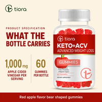 Gummies Minceur au Vinaigre de Cidre de Pomme Keto ACV pour Ventre Plat, Brûleur de Graisse, Perte de Poids, Marque Privée