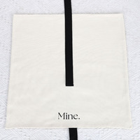 OEM Sac enveloppe en toile de coton biologique logo personnalisé sérigraphié vêtements livres cadeau pochette anti-poussière en coton avec nœud