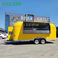 WECARE Bar à jus et à café mobile, remorque de restauration, carros de helado, camion de nourriture pour glaces, barbecue, pizza, hot-dogs avec congélateur et réfrigérateur