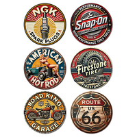 Letrero Metálico Vintage de 30cm con Diseño de Carreras, Impresión UV, Publicidad Retro de Cerveza, Decoración de Pared para Garaje, Taller de Autos, Bar o Cuarto de Hombre