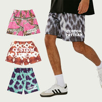 Shorts de basketball personnalisés en maille pour hommes, imprimés intégralement, double couche, en polyester sublimé, motif camouflage, 5 pouces, qualité supérieure, pour fabricants professionnels