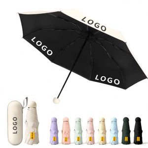 Wholesale High Quality Cheap Logo Parasol Umbrellas Mini <b>Pocket</b> 5 Folding Lightweight Anti-Uv Custom Umbrella - Product Image 2