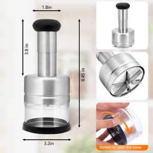 Hacheur manuel pour repas en acier inoxydable, hachoir à aliments, hachoir à légumes, oignons, ail, noix - Product Image 3