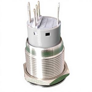 Interruptor de Botón Pulsador Momentáneo Iluminado con Anillo LED, 2NO2NC, IP67, Impermeable, 250V, 12V, 12mm, 22mm, Acero Inoxidable, 3A, para Electrodomésticos - Product Image 6