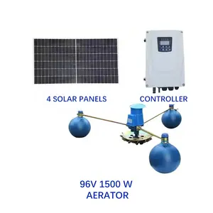 Solar Aerator for Fish Pond Solar System Paddle Wheel Aerator New Energy 304ss Anti Water Battery Aquaculture Machine Aerators