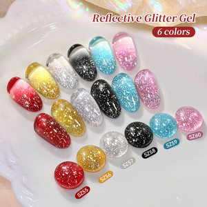High Reflective Super Shiny Crushed Diamond Nail Gel Polish Sparkling Glitter Nail Art Gel for Manicure Salon Wholesale - Product Image 2
