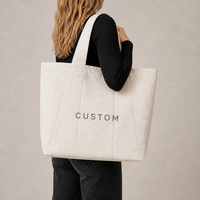 Sac fourre-tout en toile pliable de luxe, très résistant, 24 oz |   Design minimaliste avec poignée large |   Logo personnalisé, écologique, de qualité supérieure pour les marchés