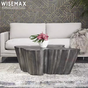 WISEMAX FURNITURE Nordic Simple Metal <strong>Coffee</strong> <strong>Table</strong> Light Luxury Polygonal <strong>Yellow</strong> Antique Copper Tea <strong>Table</strong> for Villa Apartment - Product Image 4