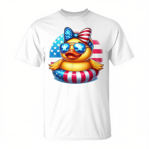 Cool Rubber Duck Usa Flag Cute Duckie 4Th Of July T-shirt patriotique - Product Image 2