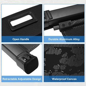 Cubierta de Carga Retráctil para <span class=keywords><strong>Maletero</strong></span> en Cuero Impermeable de Fibra de Carbono para Audi <span class=keywords><strong>Q3</strong></span> 2010-<span class=keywords><strong>2015</strong></span> y Moldura Trasera para Modelos Golf y A3 - Product Image 4