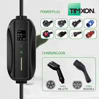 TIMXON Station de charge portable pour véhicule électrique Type1 Type2 GB/T pour la personnalisation de la prise Tesla chargeur EV à charge rapide