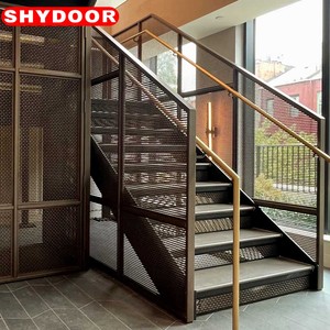 Rampe d'escalier en <span class=keywords><strong>acier</strong></span> inoxydable 304 pour intérieur et extérieur - Design moderne, robuste, résistant à la rouille, à la corrosion et aux intempéries - Product Image 1