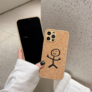 Stylish Soft Silicone Cork Fiber <strong>Cooling</strong> <strong>Phone</strong> Cover for iPhone X Xs Xr 11 12 13 Pro Max Original Wood Grain Mobile <strong>Phone</strong> <strong>Case</strong> - Product Image 5