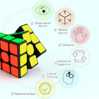 Vente flash - Cube magique QIYI Sail W 3x3 - Jeu de cube de vitesse QY 3*3*3 - Jouet pour enfants - Jouets éducatifs
