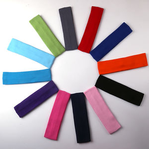 رباط رأس قناع وجه عريض للنساء مع رباط رأس أسود مطاطي ناعم مطاطي رباط رأس رياضي لليوجا - Product Image 1